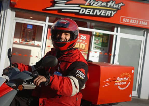 pizza hut delivery man