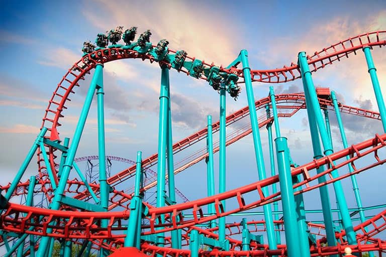 roller coaster ride at six flags