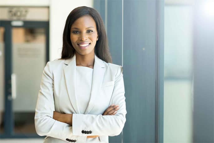 woman prepared for interview