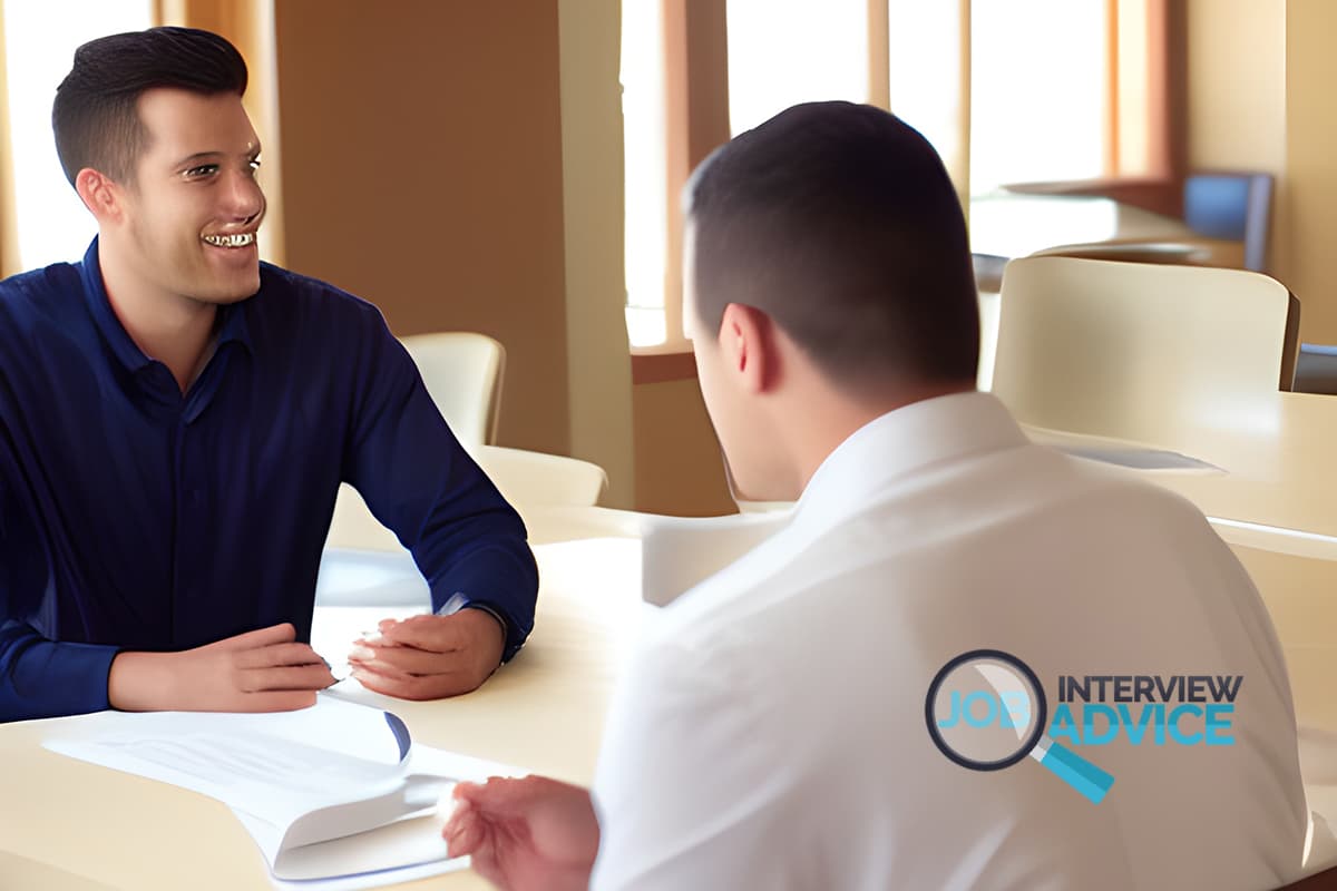 job seeker and the interviewer during a job interview Q&A session at Red Lobster Restaurant